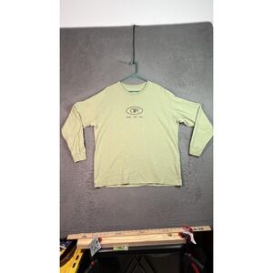 Nike Air Shirt Mens Extra Large Green Loose Fit Long Sleeve Walking Clouds‎ Tee